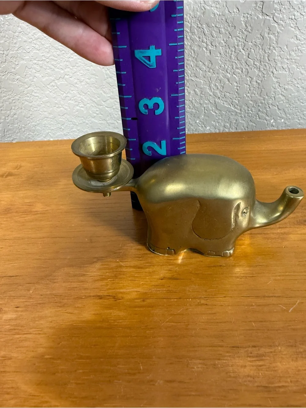 Brass Elephant Candle Holder